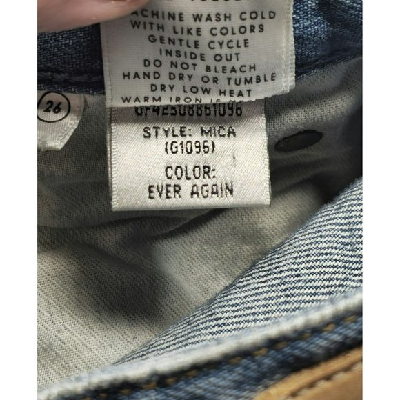 GRLFRND Mica Jeans 26 High Rise Waisted Button Fly High Expectations Blue Denim - Picture 9 of 14